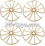 MJX X402 X402H Spare Parts-22 Outer protect frame(16pcs)-Golden,MJX X402H X402 RC Quadcopter Drone Spare Parts Replacement Accessories
